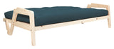 Grab Sofa Bed, Pine/Pale Blue Velvet