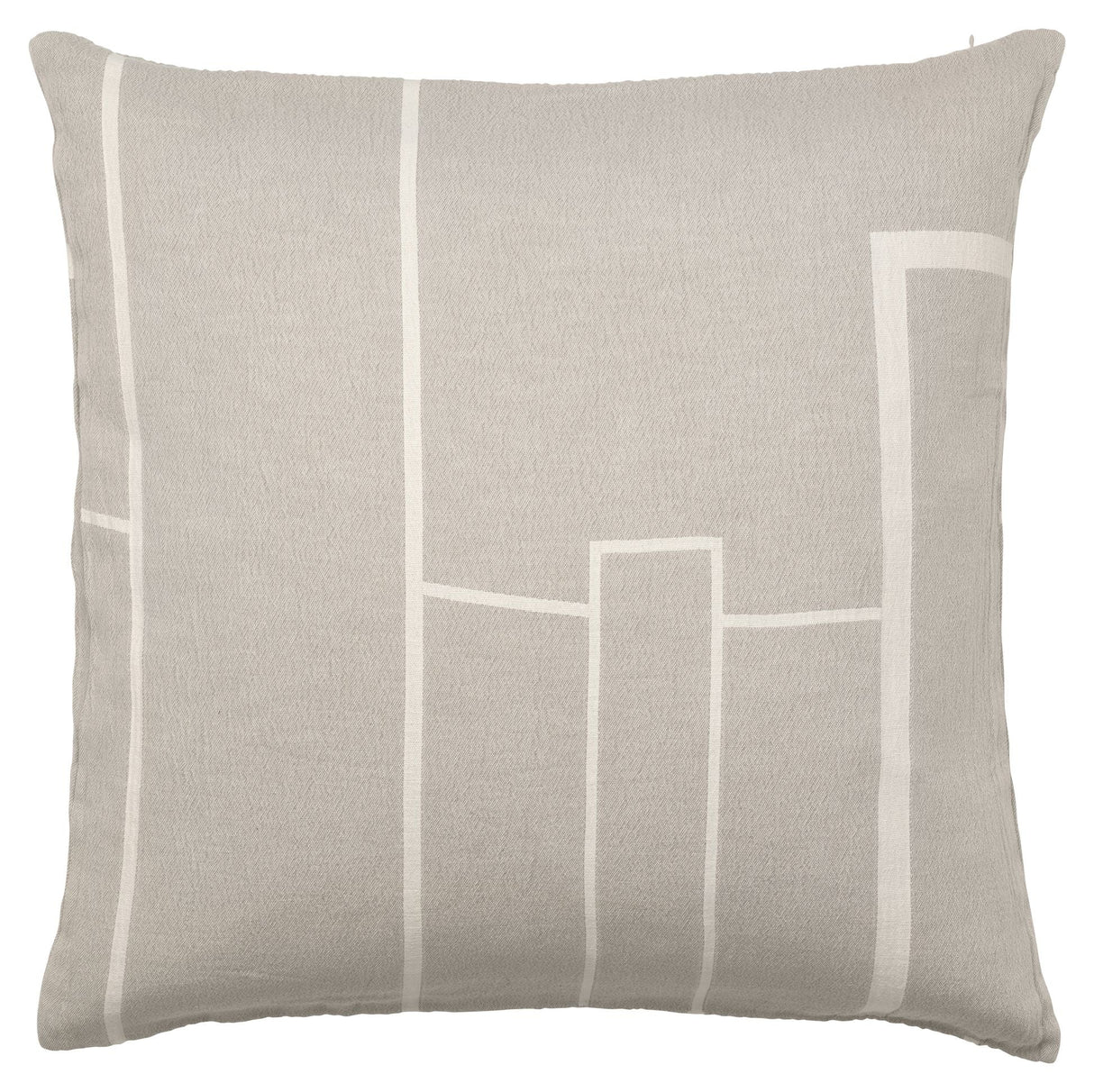 Architecture Pillow 60x60, Beige melange/off white