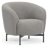 Spruce Armchair, Offwhite Bouclé, matte black metal leg