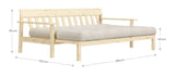 Unwind Sofa Bed, Lacquered Pine, Brown Velvet