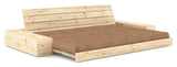 Base Sofa bed with Sideboxes, Mocca/nature