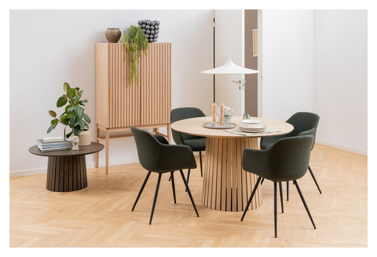 Christo, dining table Ø120 - light oak