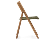 Dandara, folding chair - oak/green