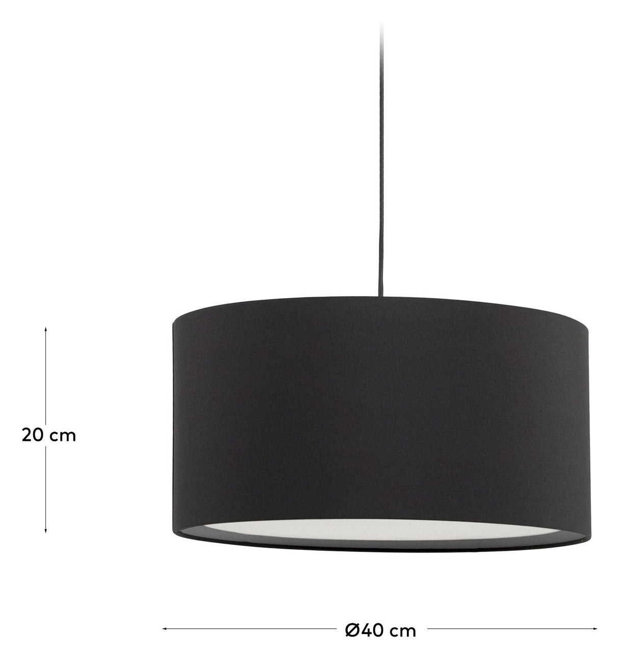 Santana Ceiling Lamp Shade, Black, Ø40