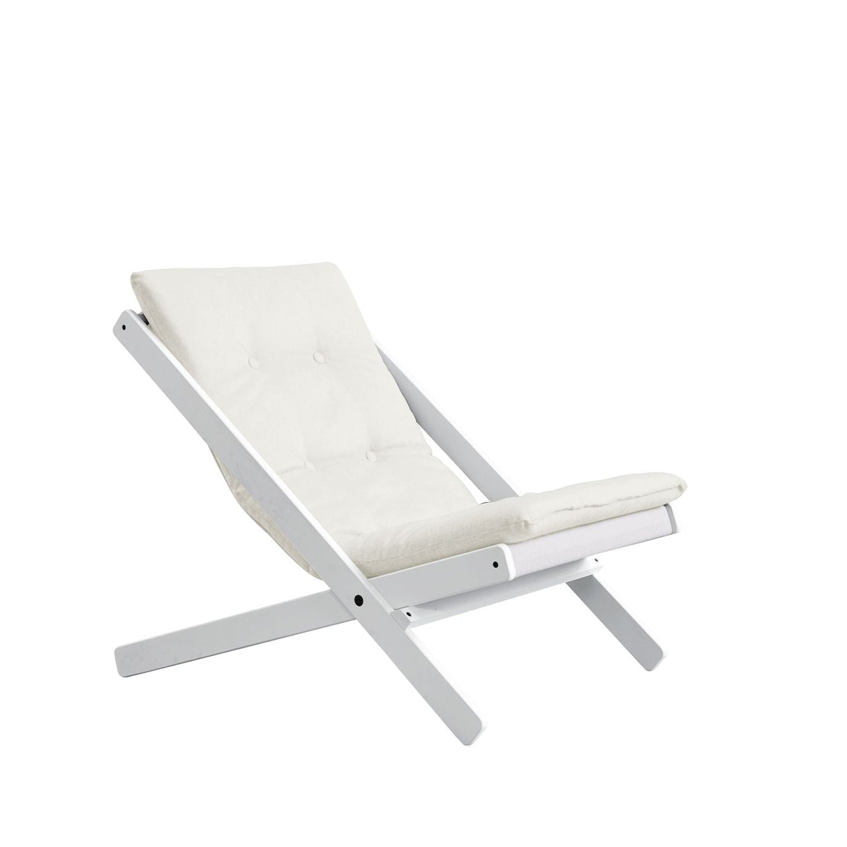 Boogie Lounge Chair, White Pine/Off White