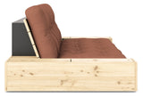 Base Sofa bed with Sideboxes, Clay Brown/nature