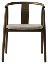 Relate, dining chair w/armrests - brown/latte