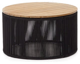 Dandara, coffee table Ø70 - black/oak