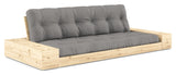 Base Sofa bed with Sideboxes, Gray/nature