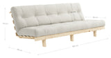 Lean sofa bed, pine/brown