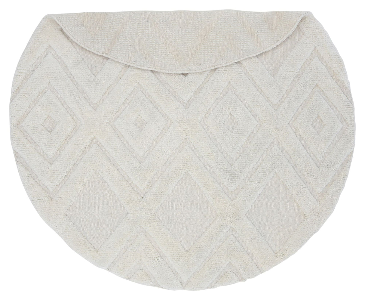 Dahlia wool mix blanket, Ø200, White