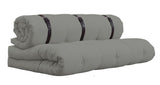 Buckle-Up Futon Sofa, Gray