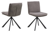 Flynn, dining chair - gray-brown/anthracite