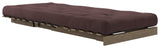 Roots 90 Sofa bed, Brown lacquered pine, Brown