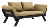 Bebop Sofa bed, Black lacquered, Pine/Beige