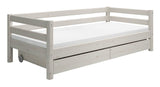 Classic Single Bed w. drawers 90x200, White