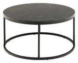 Spiro Coffee Table, Black MDF, Ø80x40