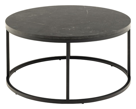 Spiro Coffee Table, Black MDF, Ø80x40