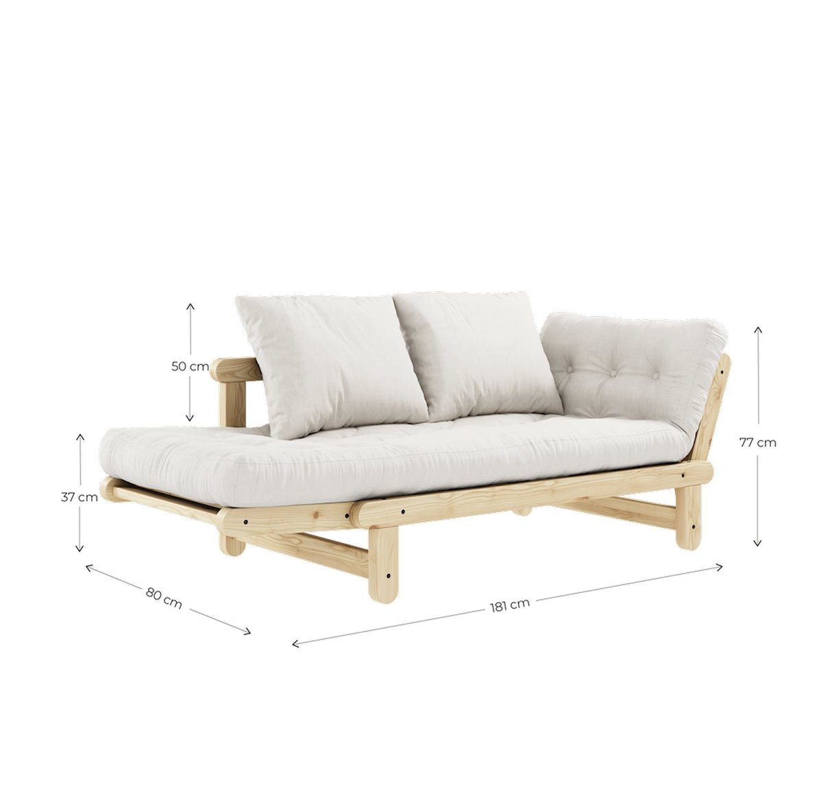 Beat, sofa bed, nature/white