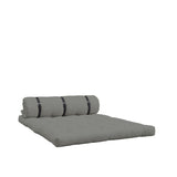 Buckle-Up Futon Sofa, Gray