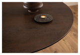 Heaven, dining table Ø119 - brown