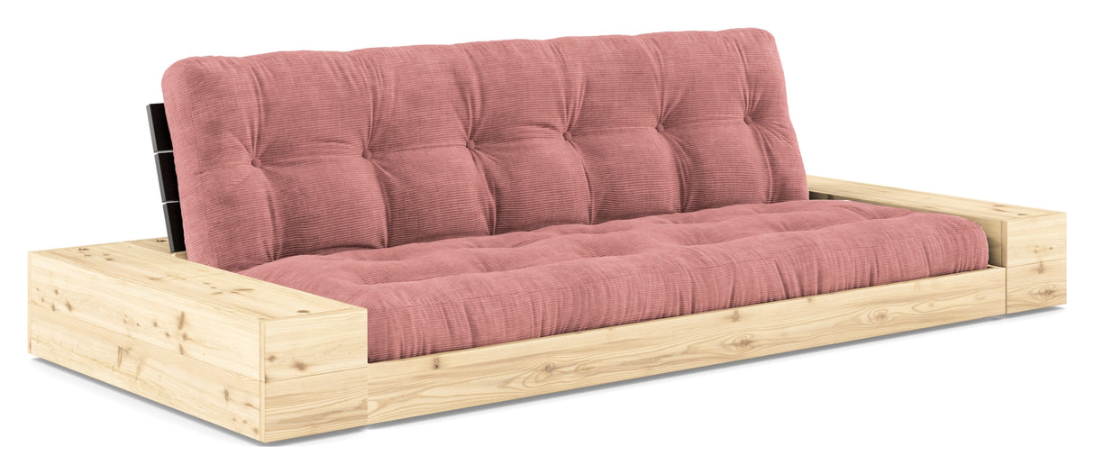 Base Sofa bed with Sideboxes, Sorbet Pink/black