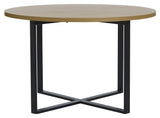 Lugo, dining table Ø120 - oak/black