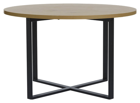 Lugo, dining table Ø120 - oak/black