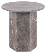 Naxos, side table Ø50 - Marron brown