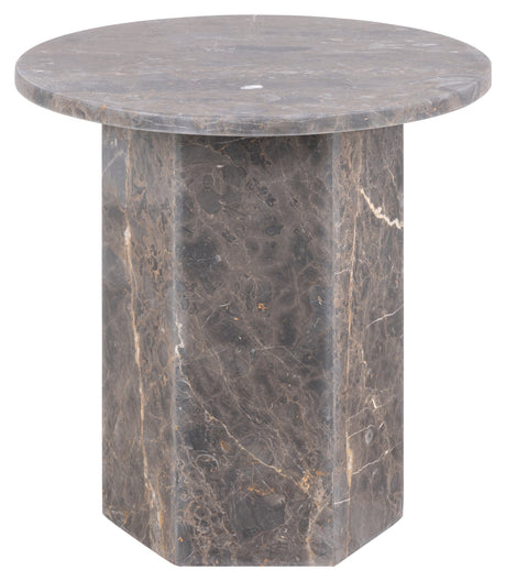 Naxos, side table Ø50 - Marron brown