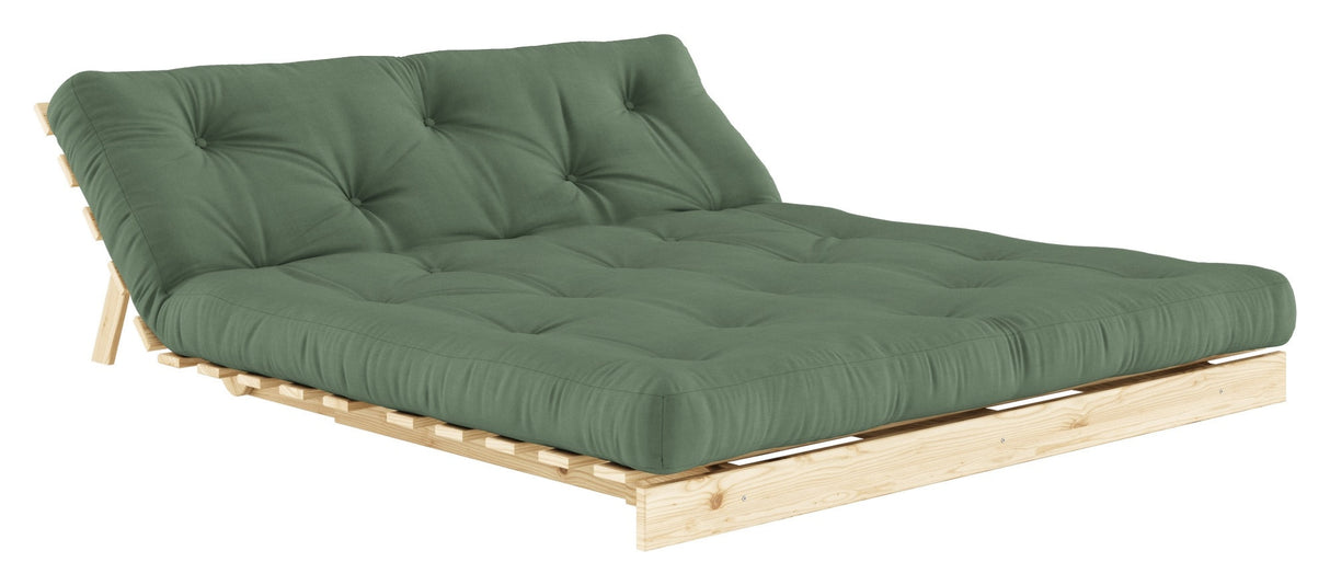 Roots 160 Sofa Bed, Pine/Olive Green,