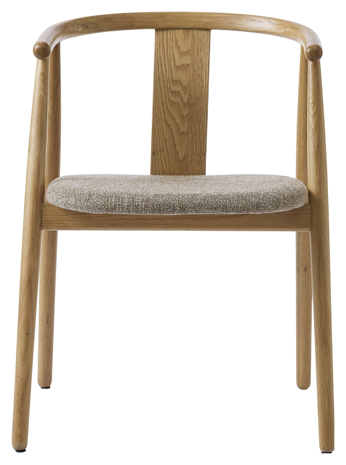 Relate, dining chair w/armrests - nature/latte