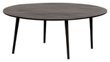 Cres Coffee table Ø100 - Black-brown aluminum