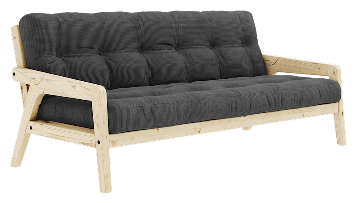 Grab Sofa Bed, Pine/Dark Gray Velvet