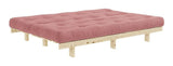 Lean Sofa Bed, Sorbet Pink Velvet