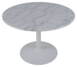 Cadiz Dining Table Ø110, White Guangxi Marble