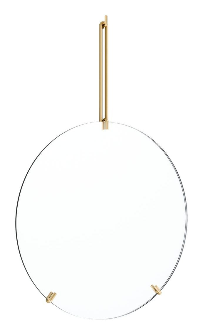 Wall mirror, Ø30, Brass