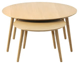 Adaa, coffee table Ø88/58 - light oak