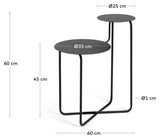 Vidalita Side table - Black metal, Ø60