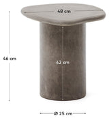 Macarella, side table, 48cm - gray