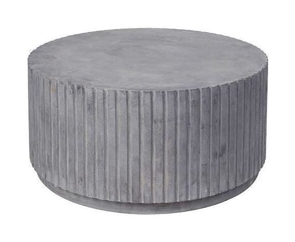 Rillo Podie Table Ø75, Fiber concrete Charcoal