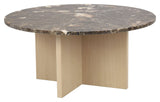 Brooksville Coffee Table Ø90 - Brown/White pigmented