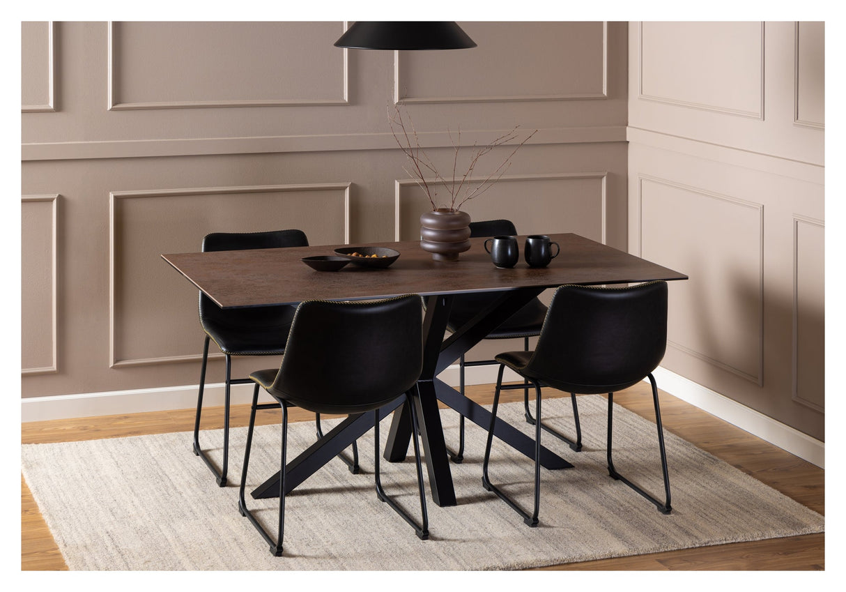 Heaven, dining table 160cm - brown