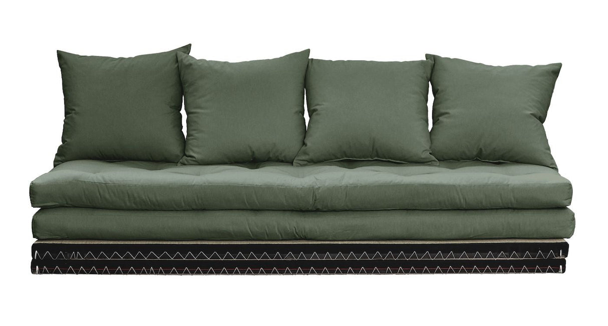 Chico Futon Sofa, Olive Green w. Tatami mats