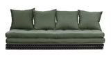 Chico Futon Sofa, Olive Green w. Tatami mats