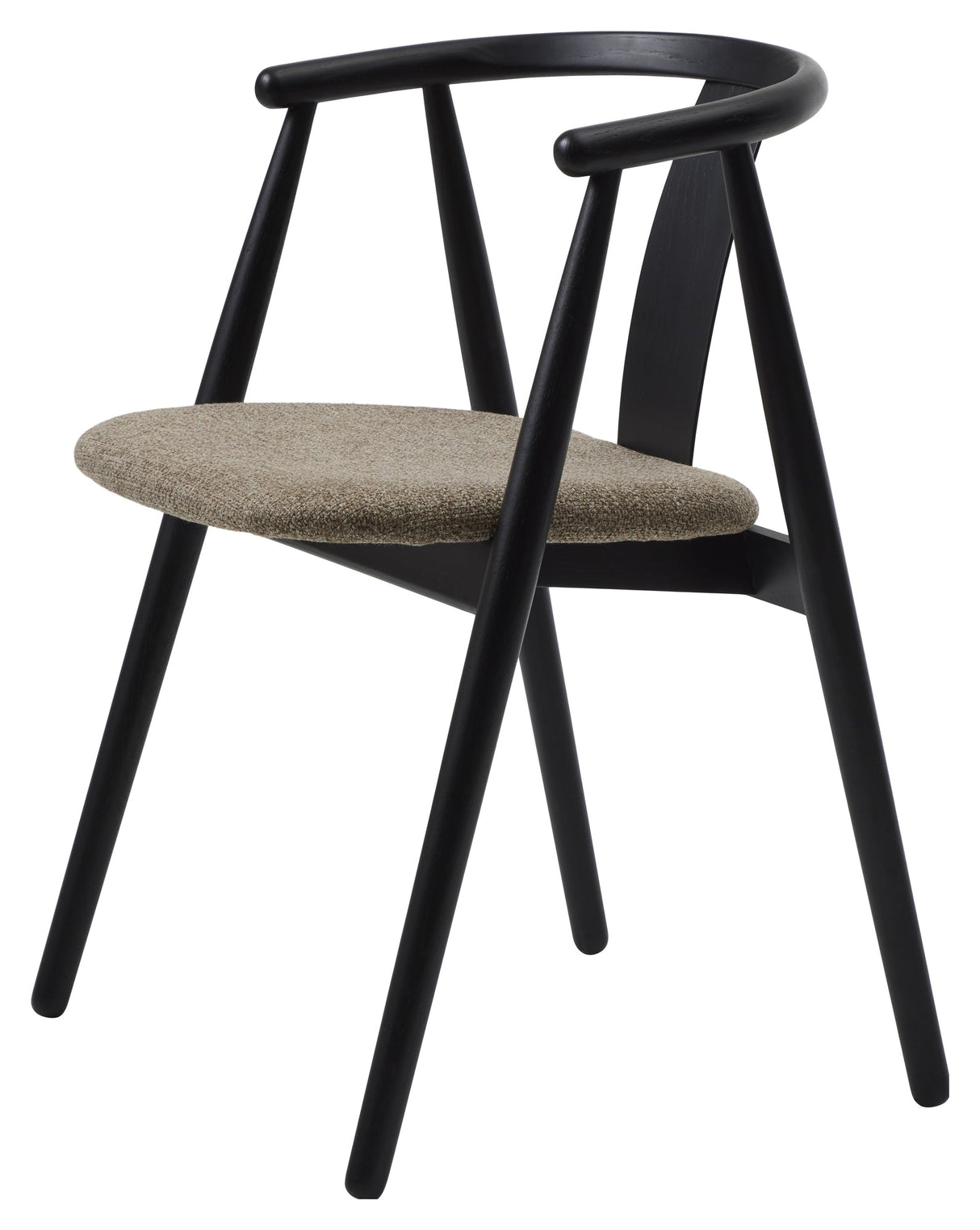 Relate, dining chair w/armrests - black/latte