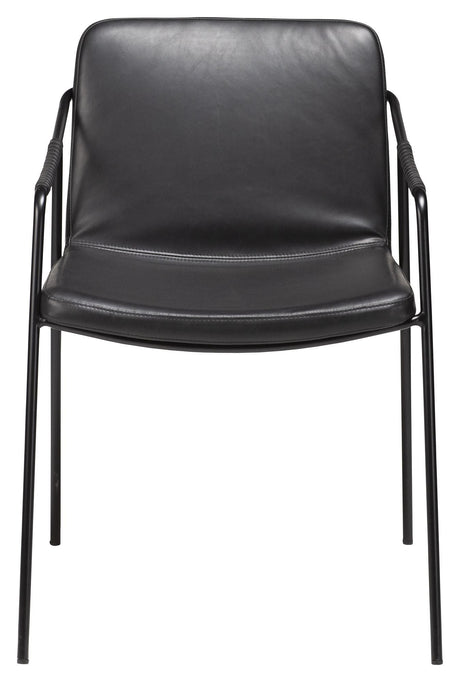 Boto Dining chair with arm, vintage black leatherette