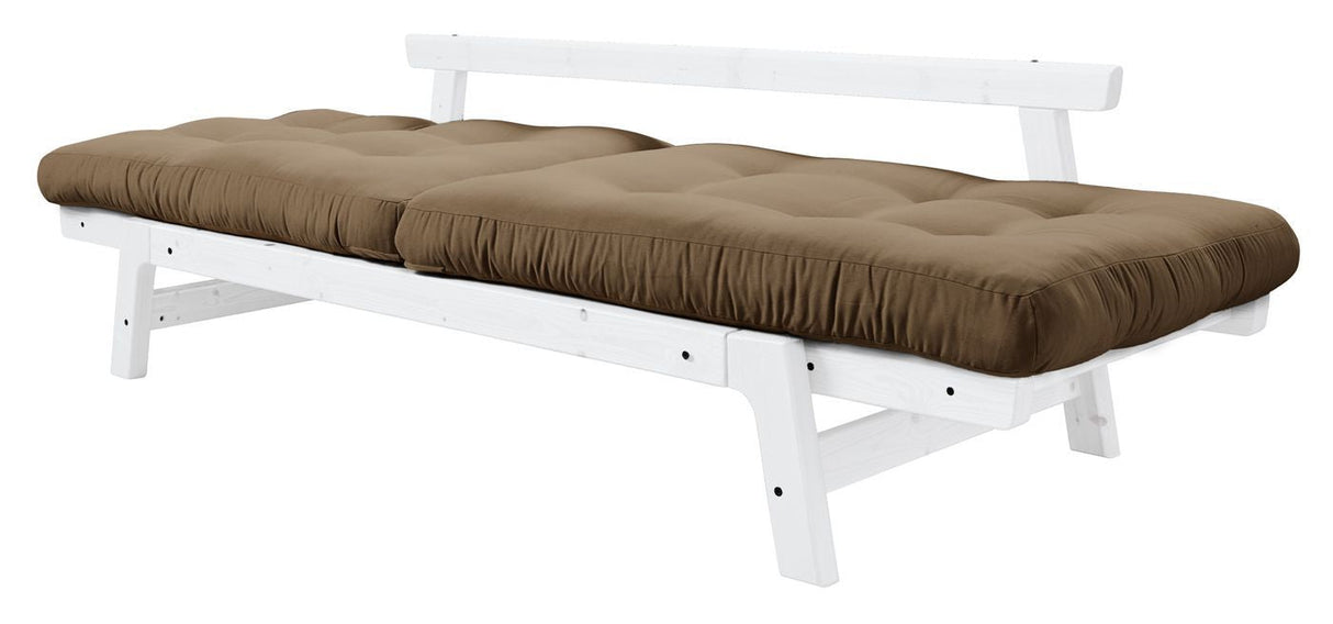 Step Sofa bed, Mocca/White