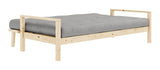 Knob Sofa bed, Lacquered pine, Gray