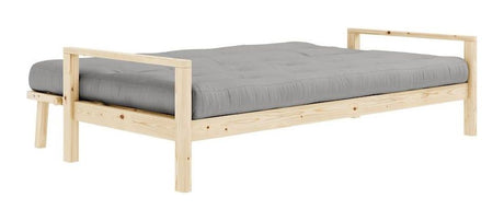 Knob Sofa bed, Lacquered pine, Gray